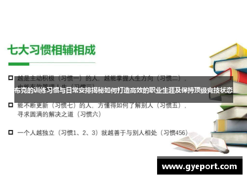 布克的训练习惯与日常安排揭秘如何打造高效的职业生涯及保持顶级竞技状态